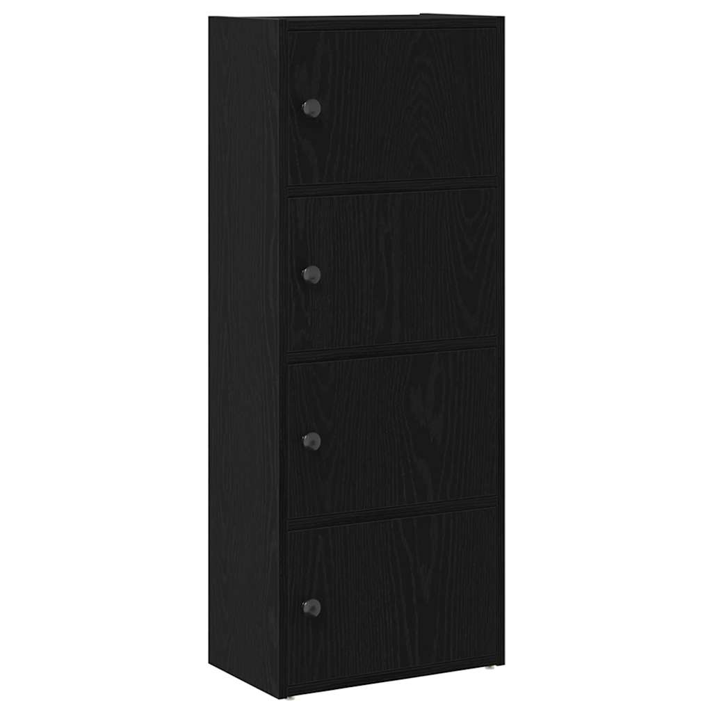Regal za knjige crni hrasta 40x24x102 cm od konstruiranog drva