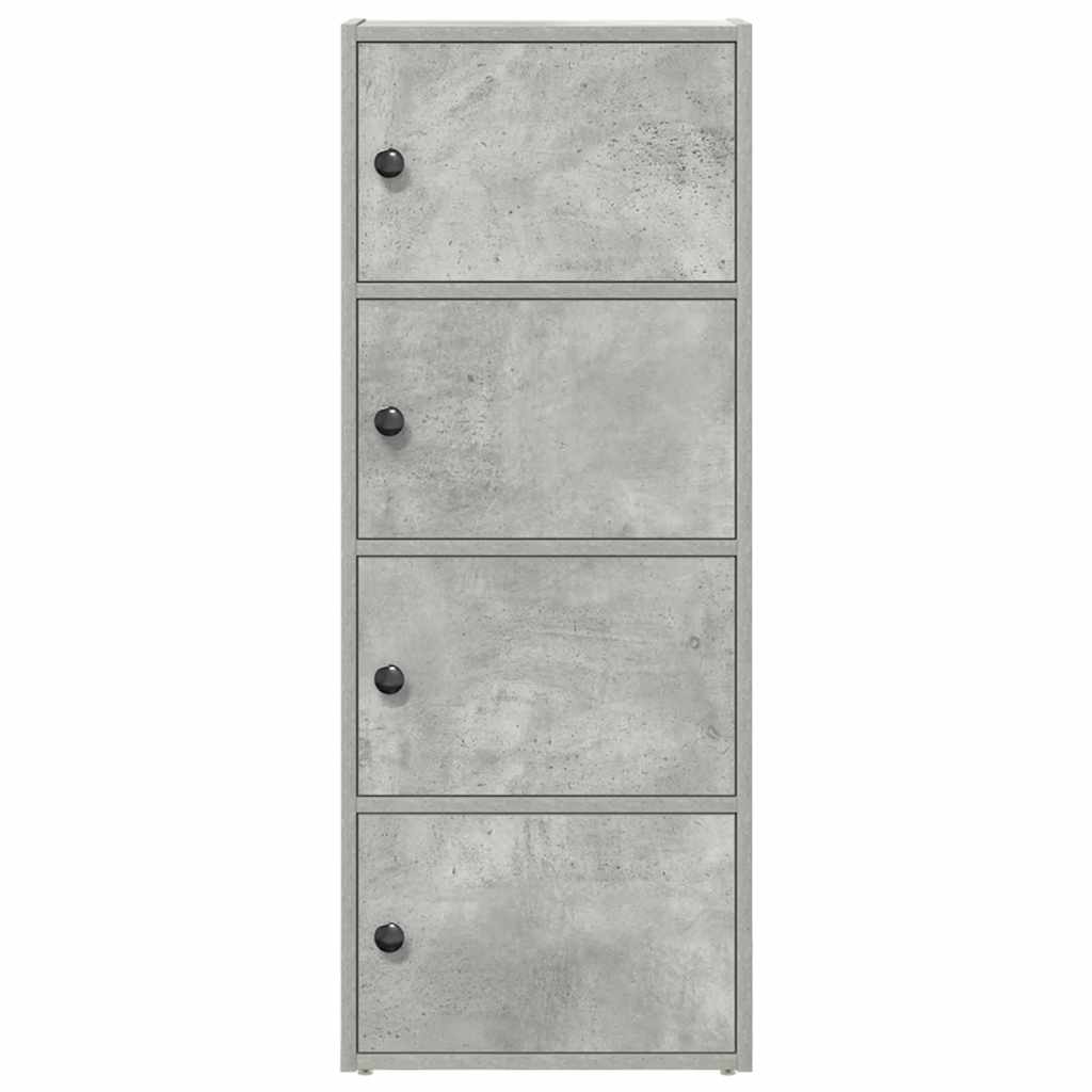 Regal za knjige boja betona 40x24x102 cm konstruirano drvo