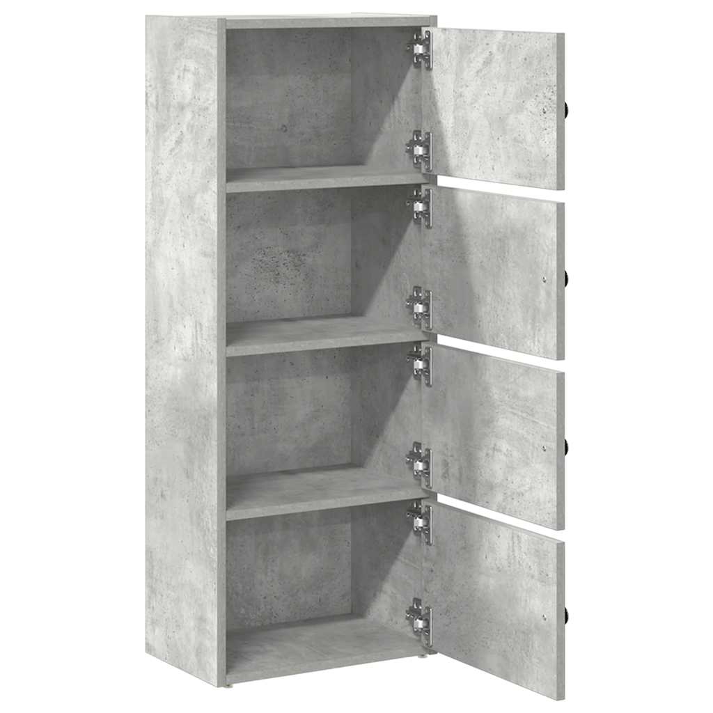Regal za knjige boja betona 40x24x102 cm konstruirano drvo