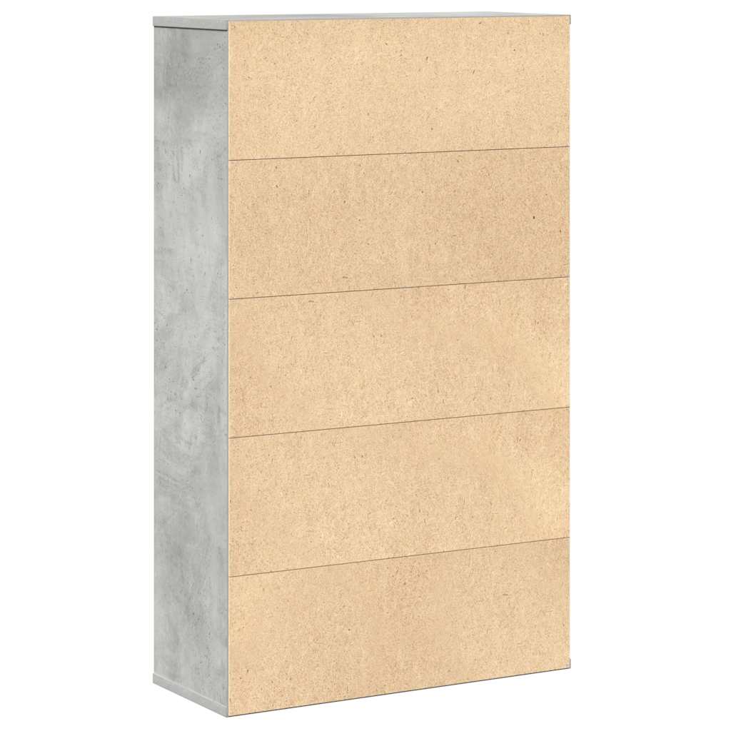 Regal za knjige boja betona 60x24x101,5 cm konstruirano drvo