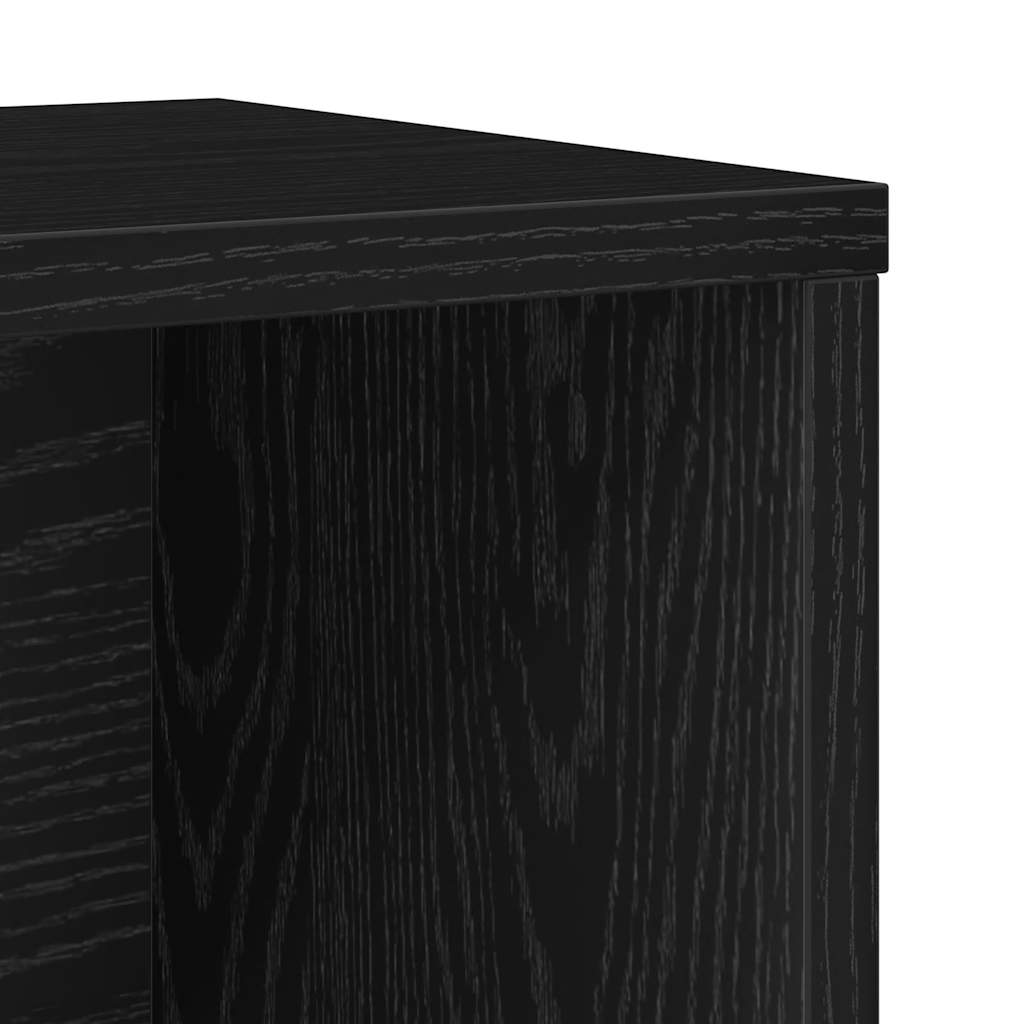 Regal za knjige crni hrasta 60x24x85 cm od konstruiranog drva