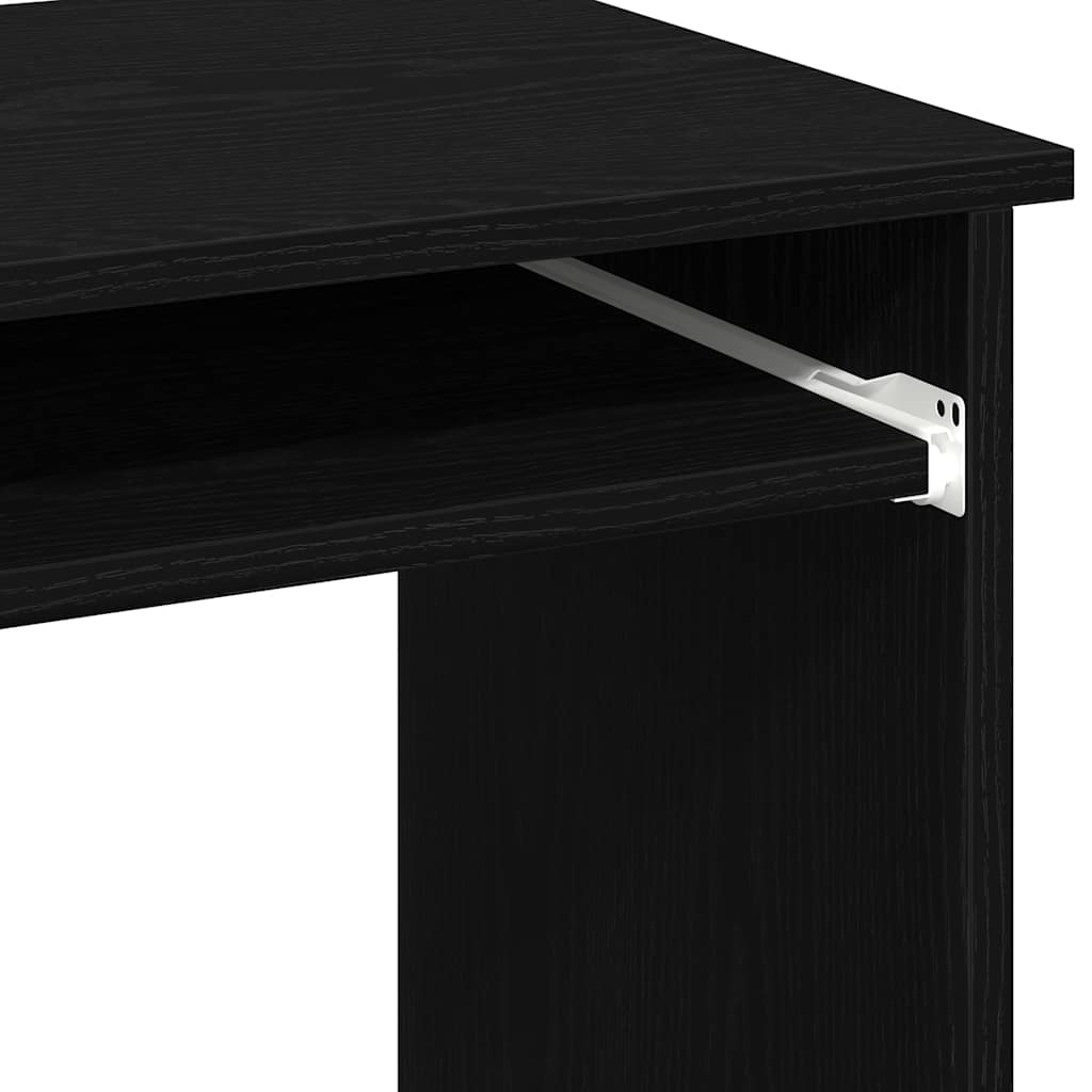 Radni stol s policama crni 84x40x78 cm konstruirano drvo