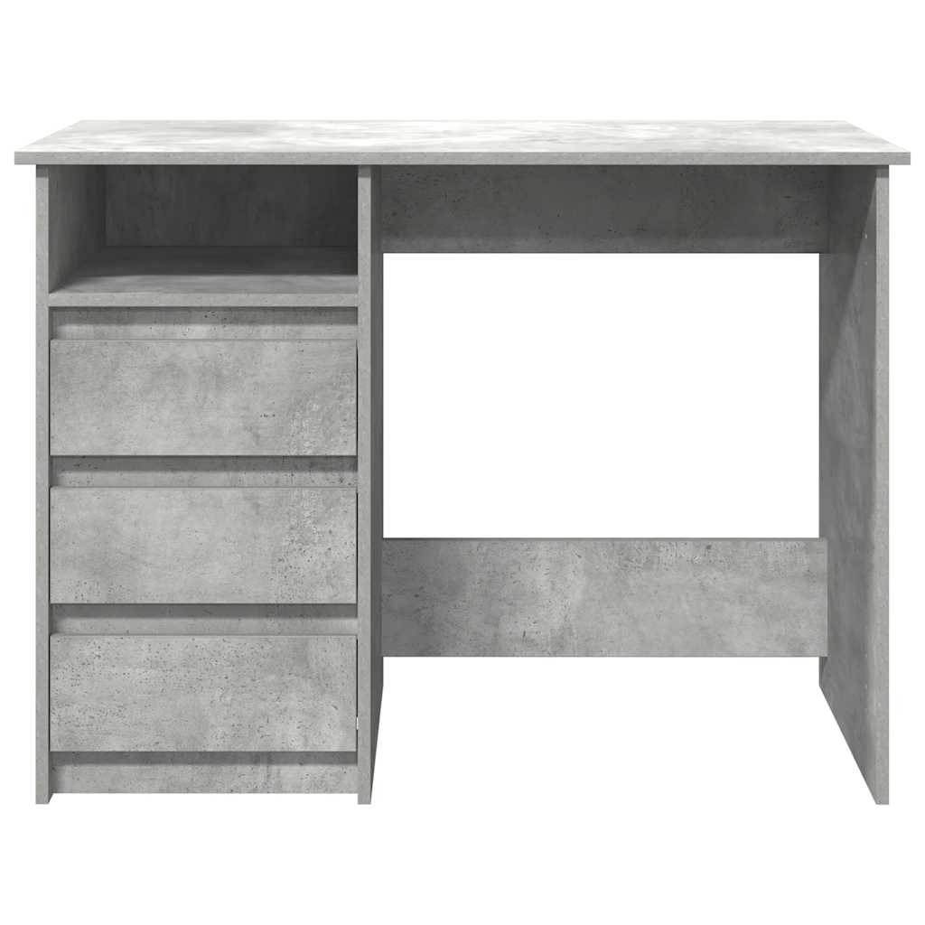 Radni stol boja betona 102 x 50 x 75 cm od konstruiranog drva