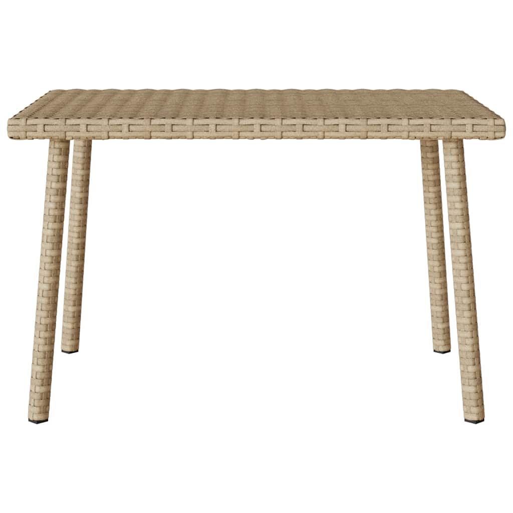 Vrtni stolić za kavu pravokutni bež 60x40x37 cm poliratan
