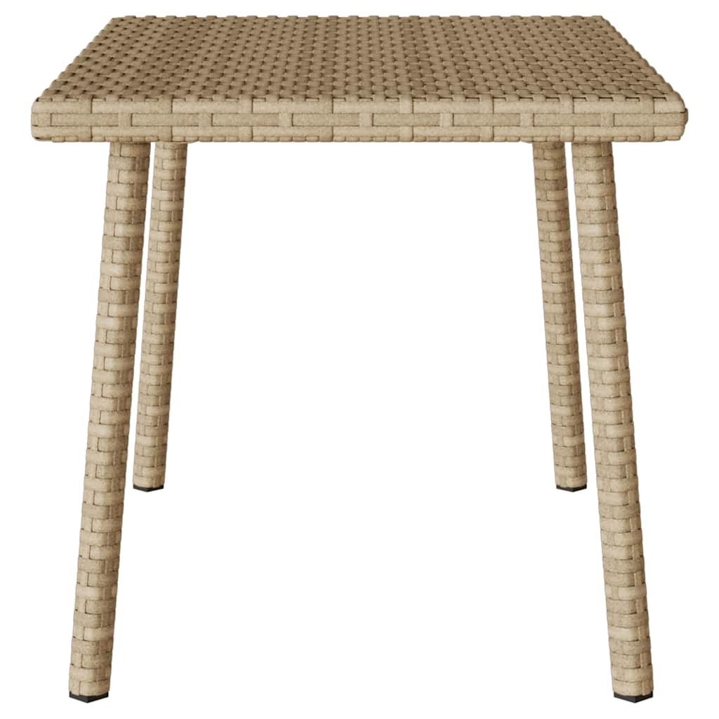 Vrtni stolić za kavu pravokutni bež 60x40x37 cm poliratan