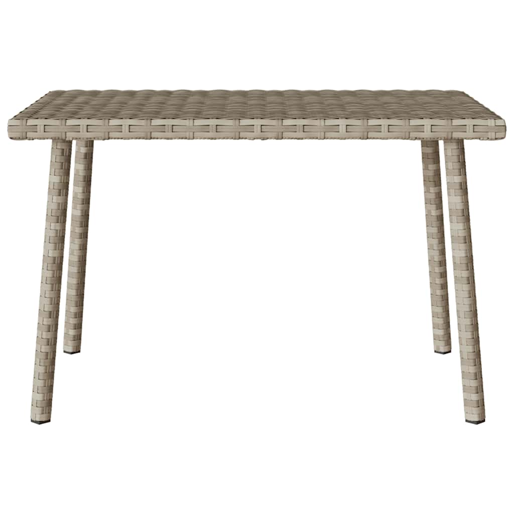 Vrtni stolić za kavu pravokutni svijetlo sivi 60x40x37 cm