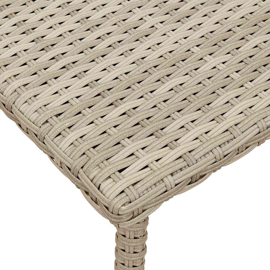 Vrtni stolić za kavu pravokutni svijetlo sivi 60x40x37 cm