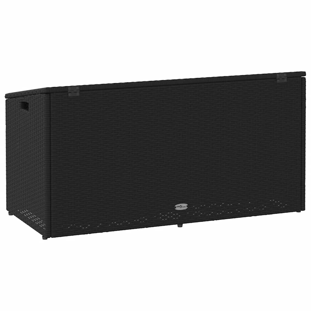 Vrtna kutija za pohranu crna 110x50x58 cm poli ratan