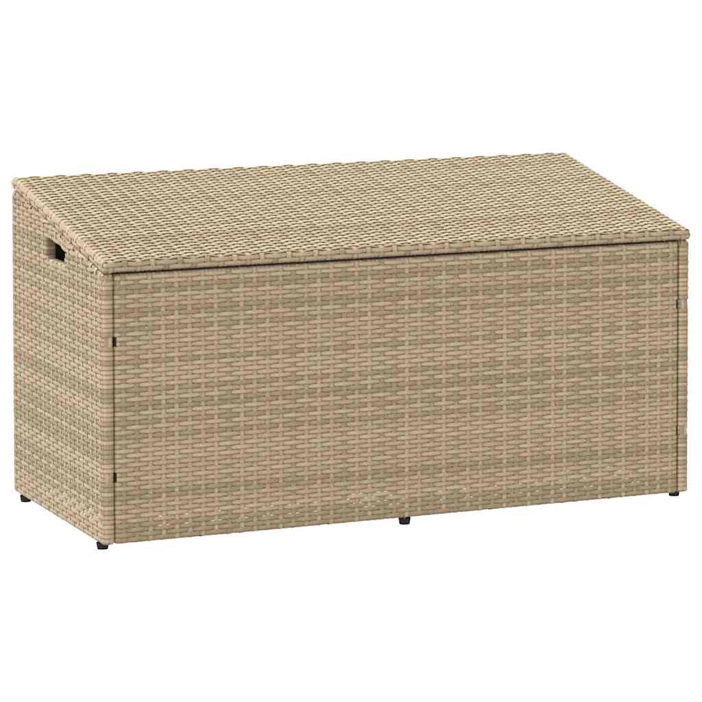 Vrtna kutija za pohranu bež 110x50x58 cm poli ratan