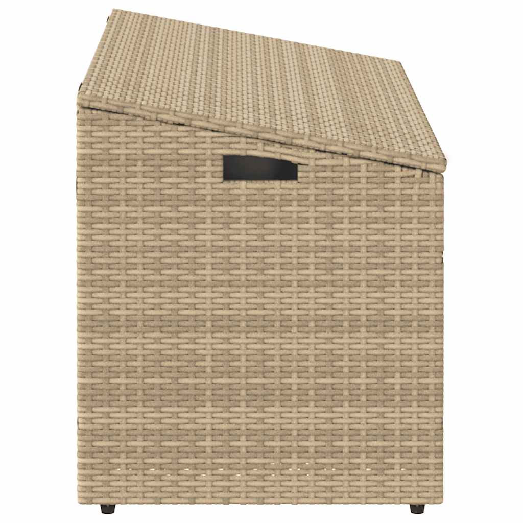 Vrtna kutija za pohranu bež 110x50x58 cm poli ratan