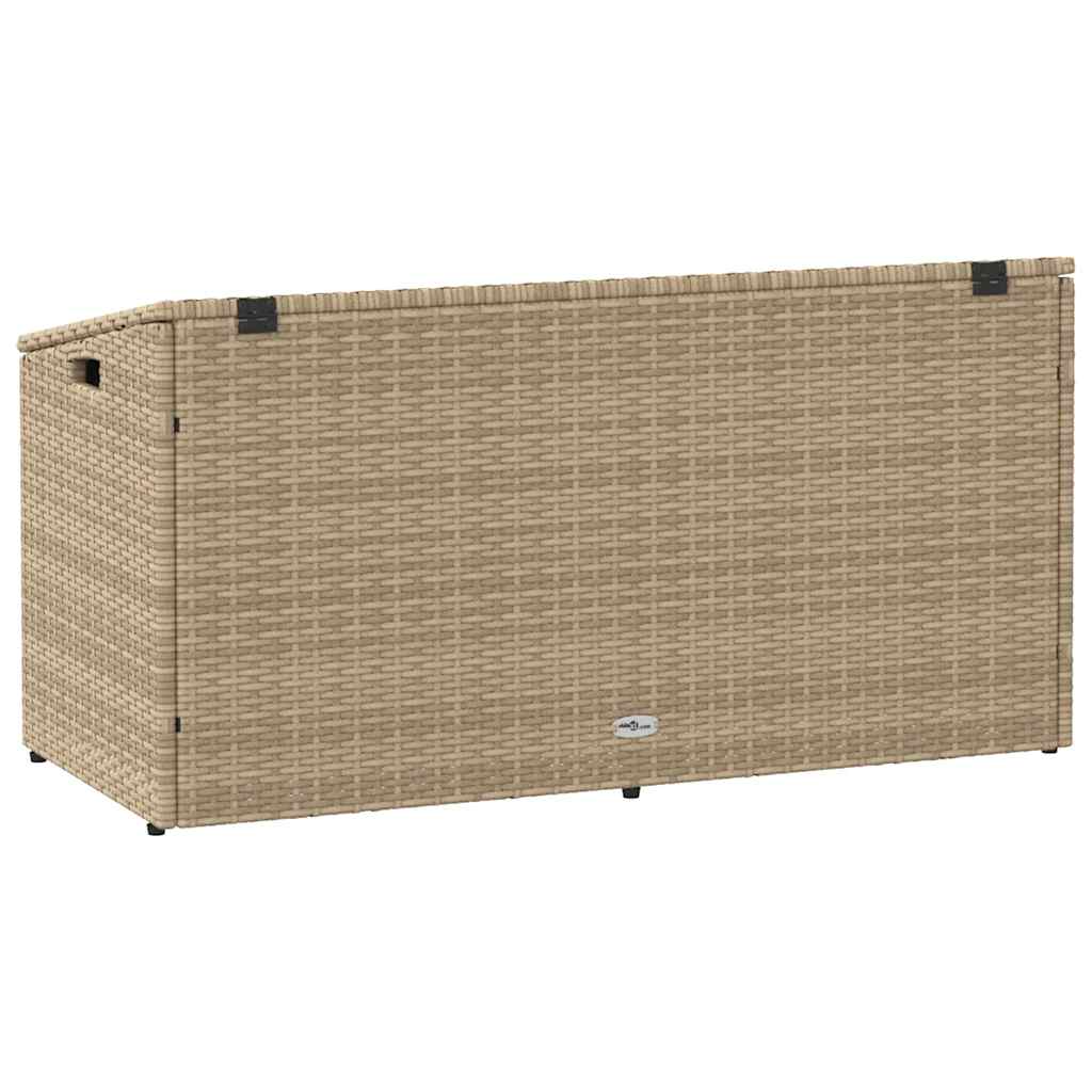 Vrtna kutija za pohranu bež 110x50x58 cm poli ratan