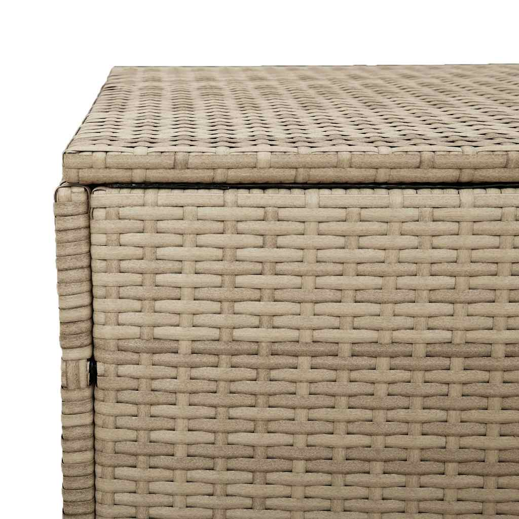 Vrtna kutija za pohranu bež 110x50x58 cm poli ratan