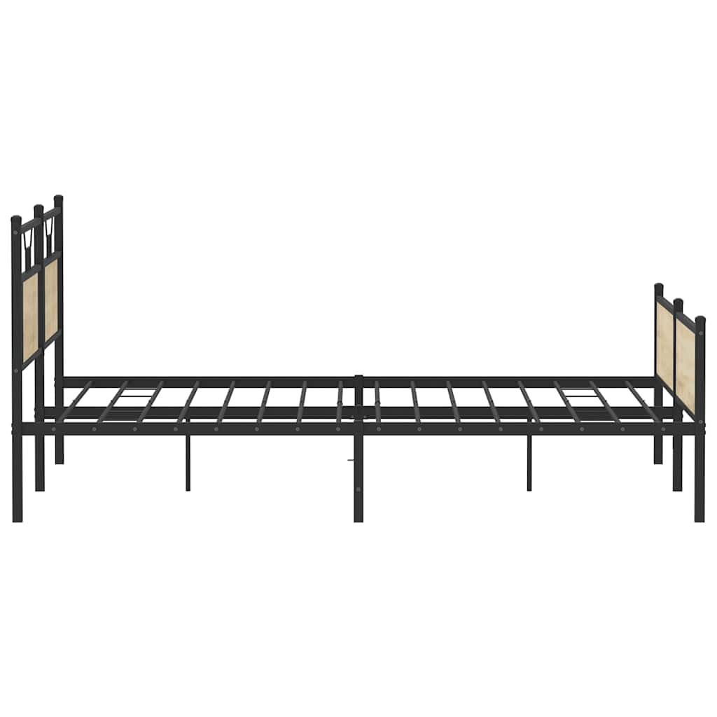 Metalni okvir kreveta bez madraca boja hrasta sonome 183x213 cm