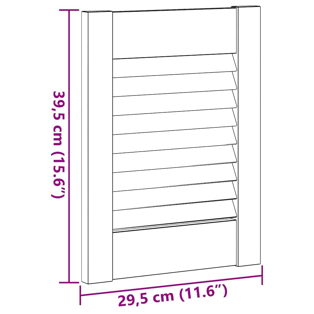 Vrata za ormarić Louvred dizajn 2 kom 39,5x29,5cm puno drvo bor