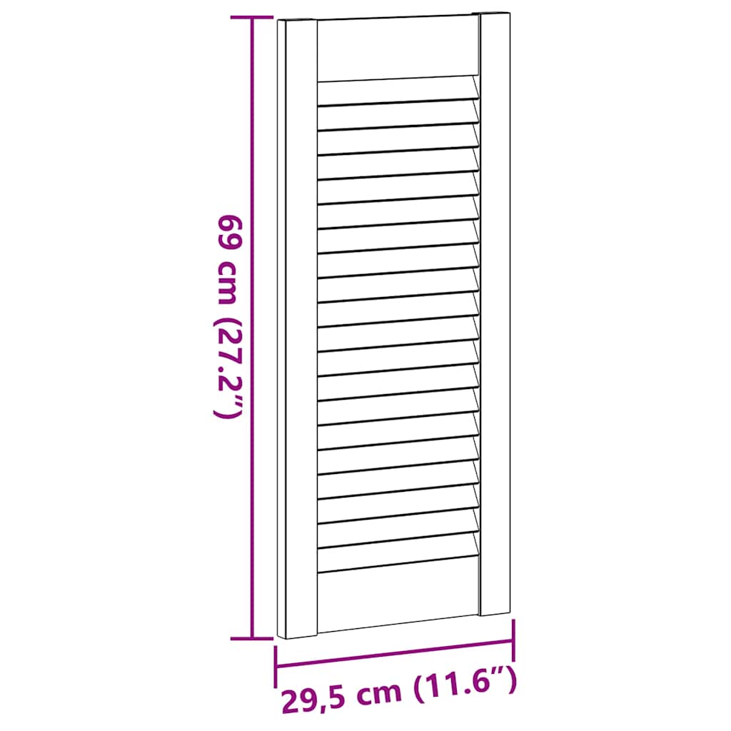 Vrata ormarića Louvred dizajn 2 kom bijela 69x29,5 cm