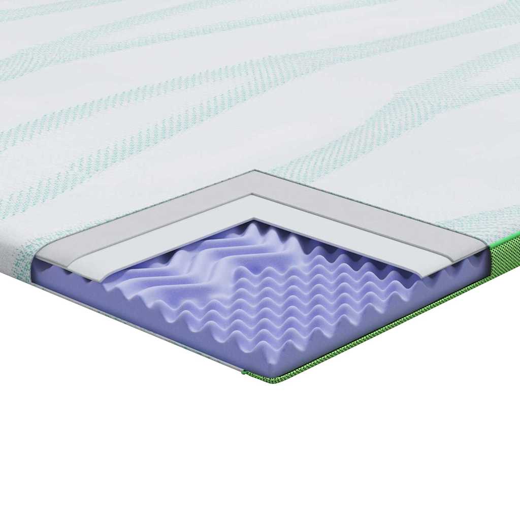 Nadmadrac Bijela i zelena 120 x 200 cm Jakard tkanina