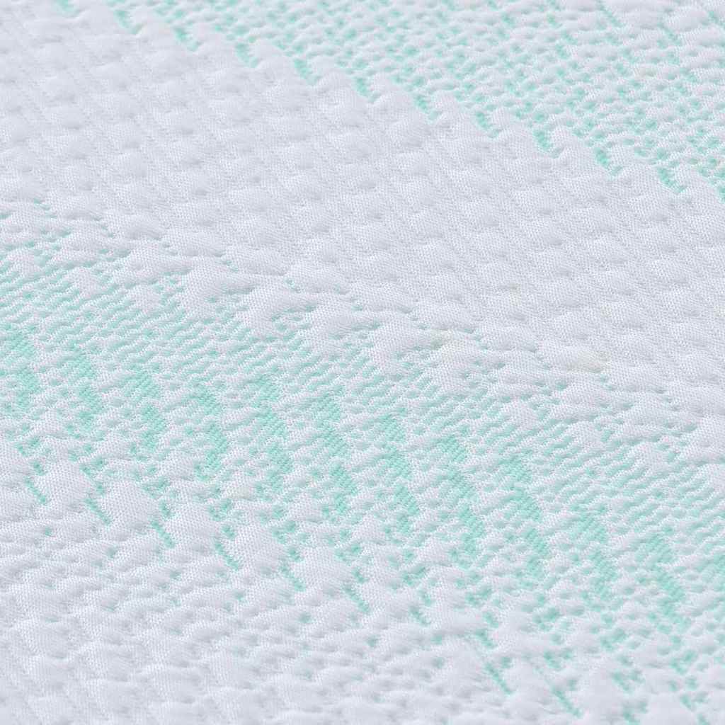 Nadmadrac Bijela i zelena 200 x 200 cm Jakard tkanina
