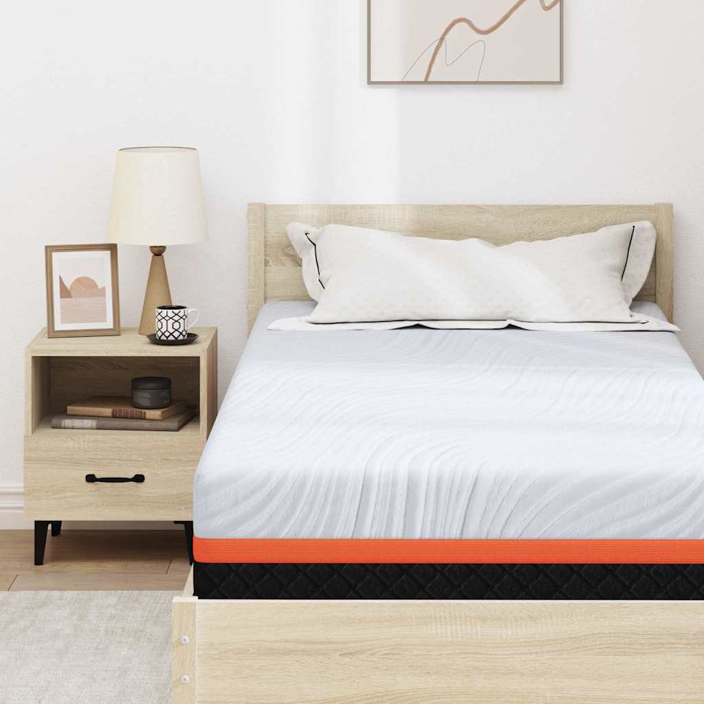 Madrac Bijela i siva 90 x 190 cm Žakar tkanina