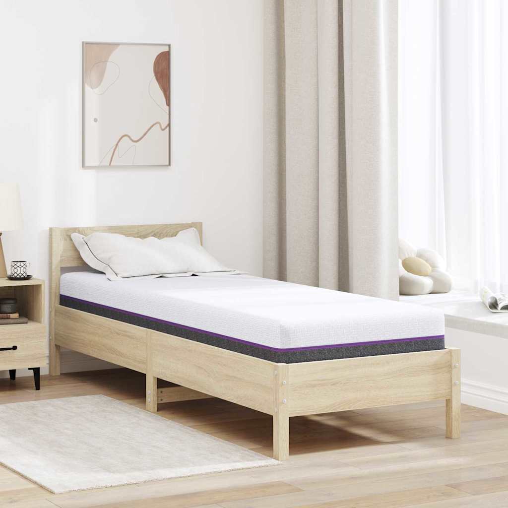 Madrac Bijela i siva 80 x 200 cm Žakar tkanina