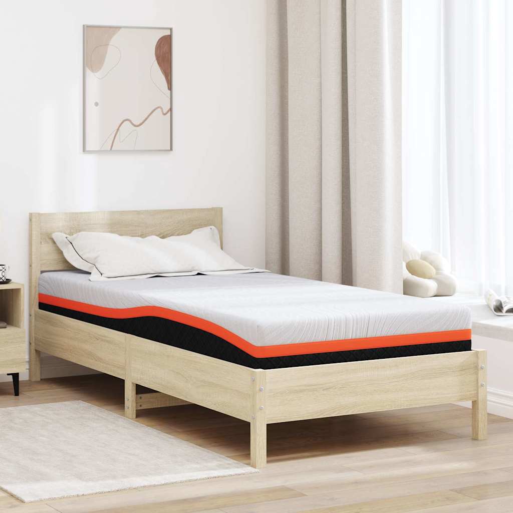 Madrac Bijela i crna 90 x 200 cm Žakar tkanina
