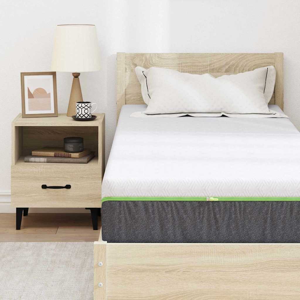 Madrac Bijela i siva 80 x 200 cm Žakar tkanina