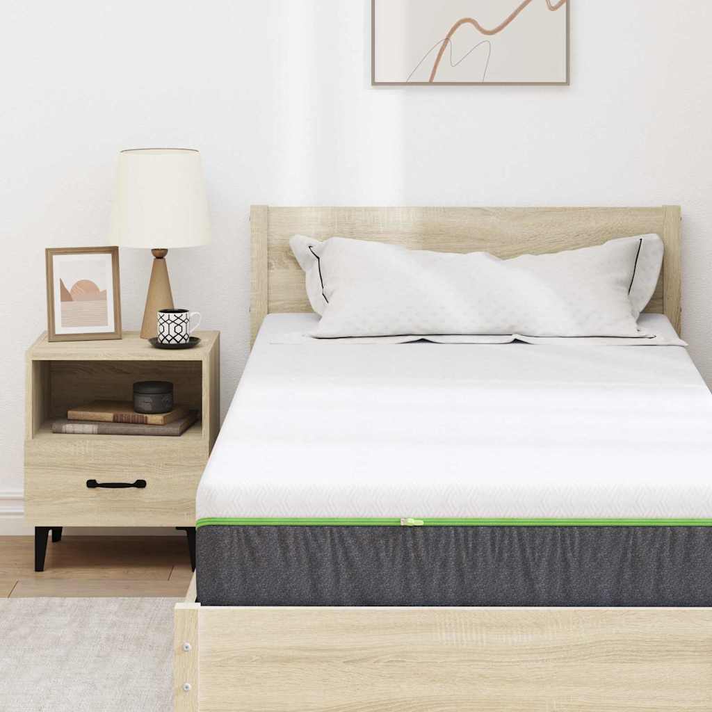 Madrac Bijela i siva 90 x 200 cm Žakar tkanina