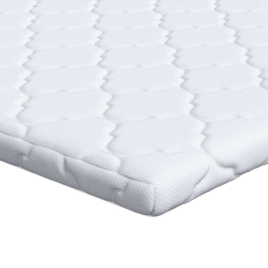 Kokosni nadmadrac Bijelo 80 x 200 cm Žakar tkanina