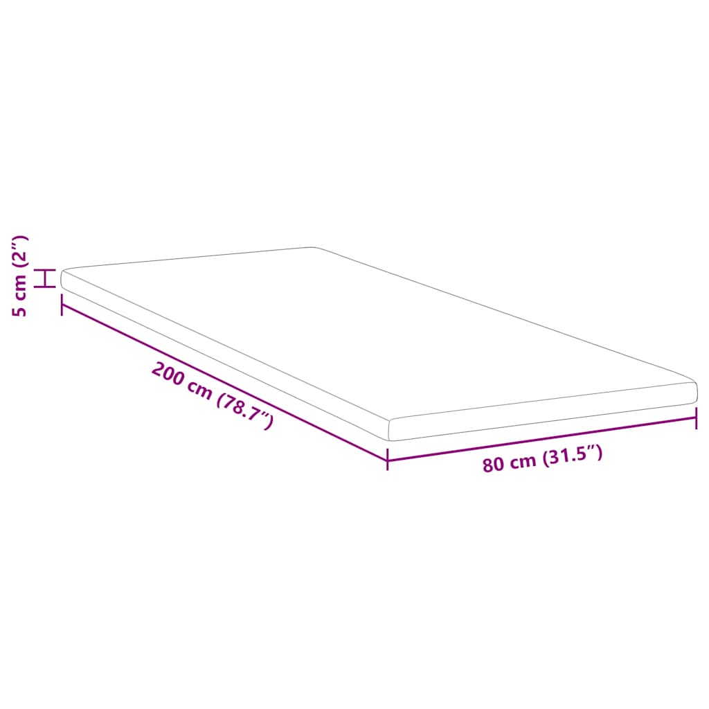 Kokosni nadmadrac Bijelo 80 x 200 cm Žakar tkanina