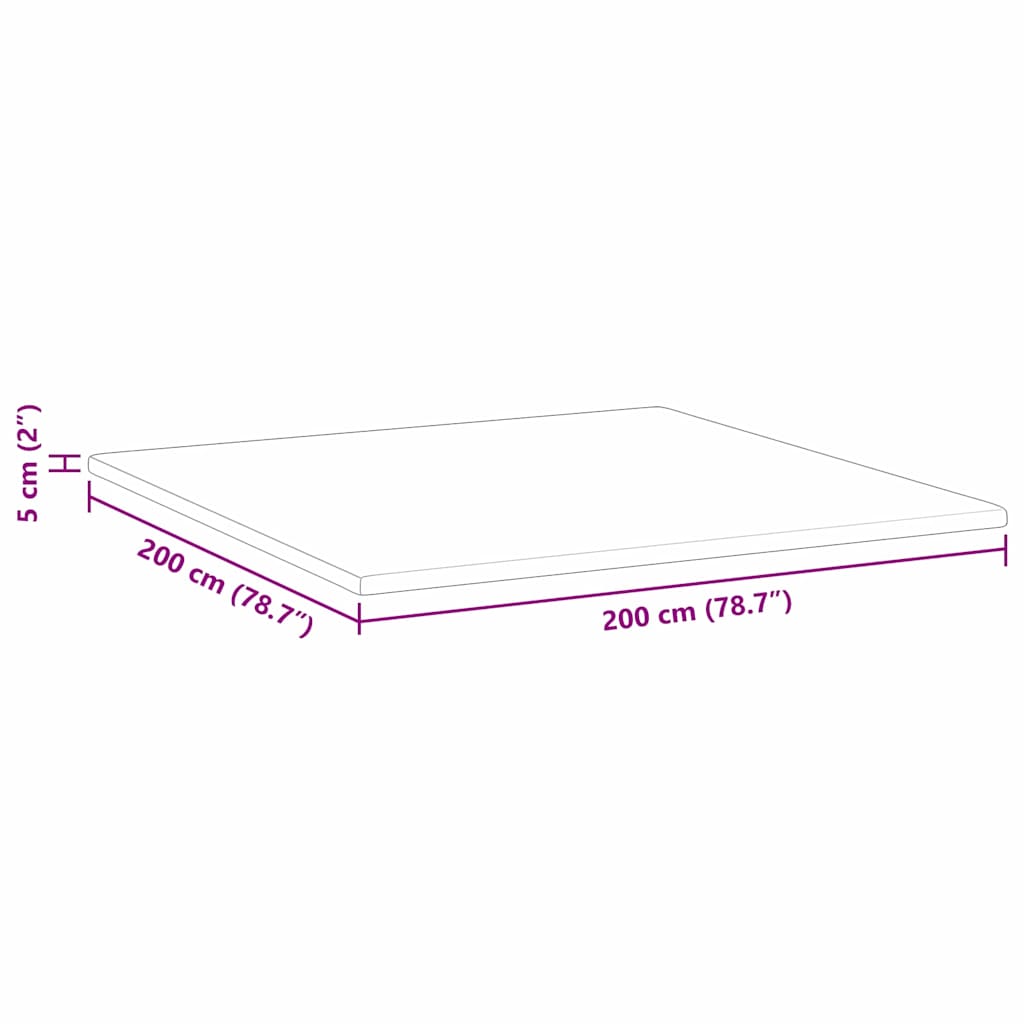 Kokosni nadmadrac Bijelo 200 x 200 cm Žakar tkanina