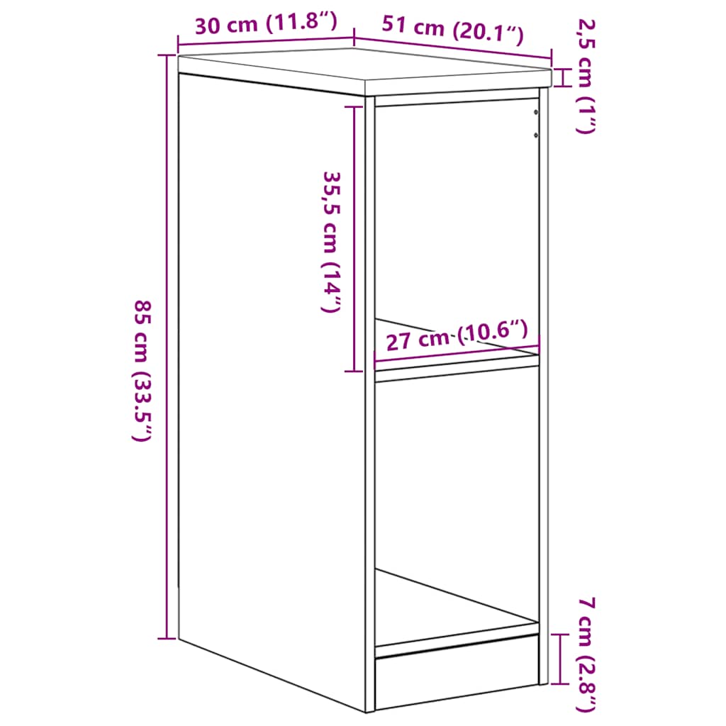 Garažni ormar za odlaganje 30x51x85 cm masivne borovine