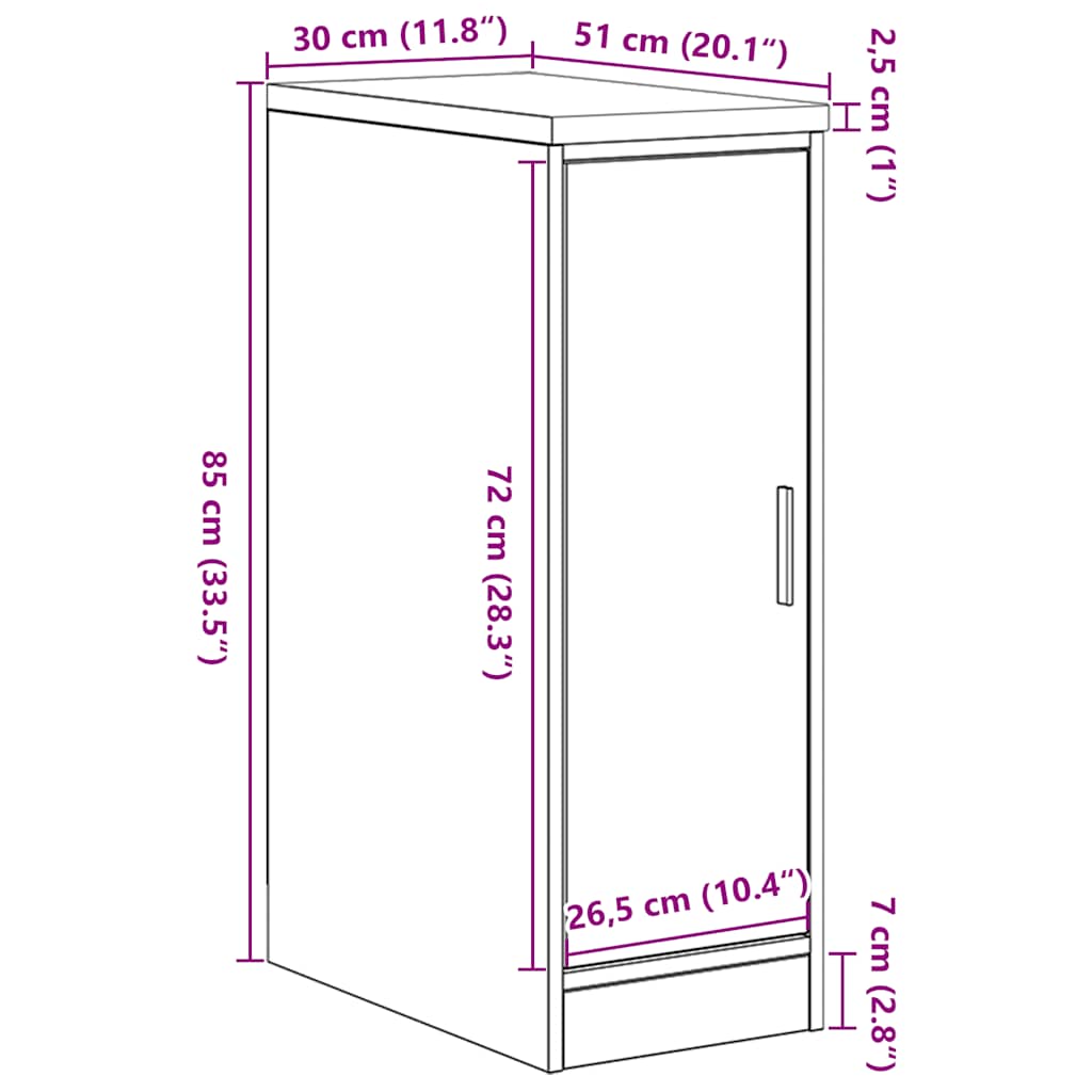 Garažni ormar za odlaganje 30x51x85 cm masivne borovine