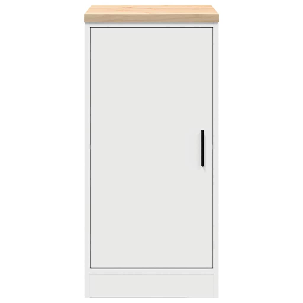 Garažni ormar za odlaganje bijeli 40x51x85 cm masivne borovine