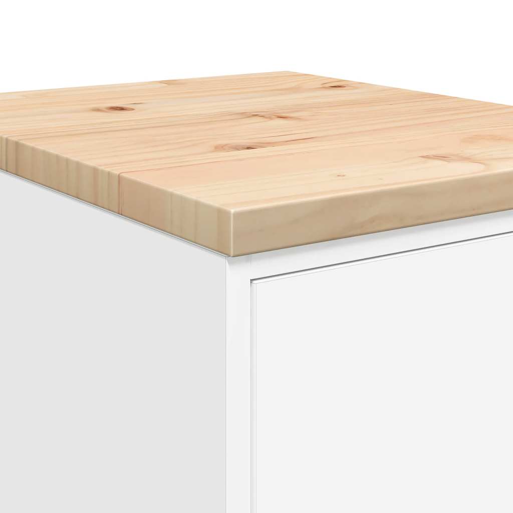Garažni ormar za odlaganje bijeli 40x51x85 cm masivne borovine