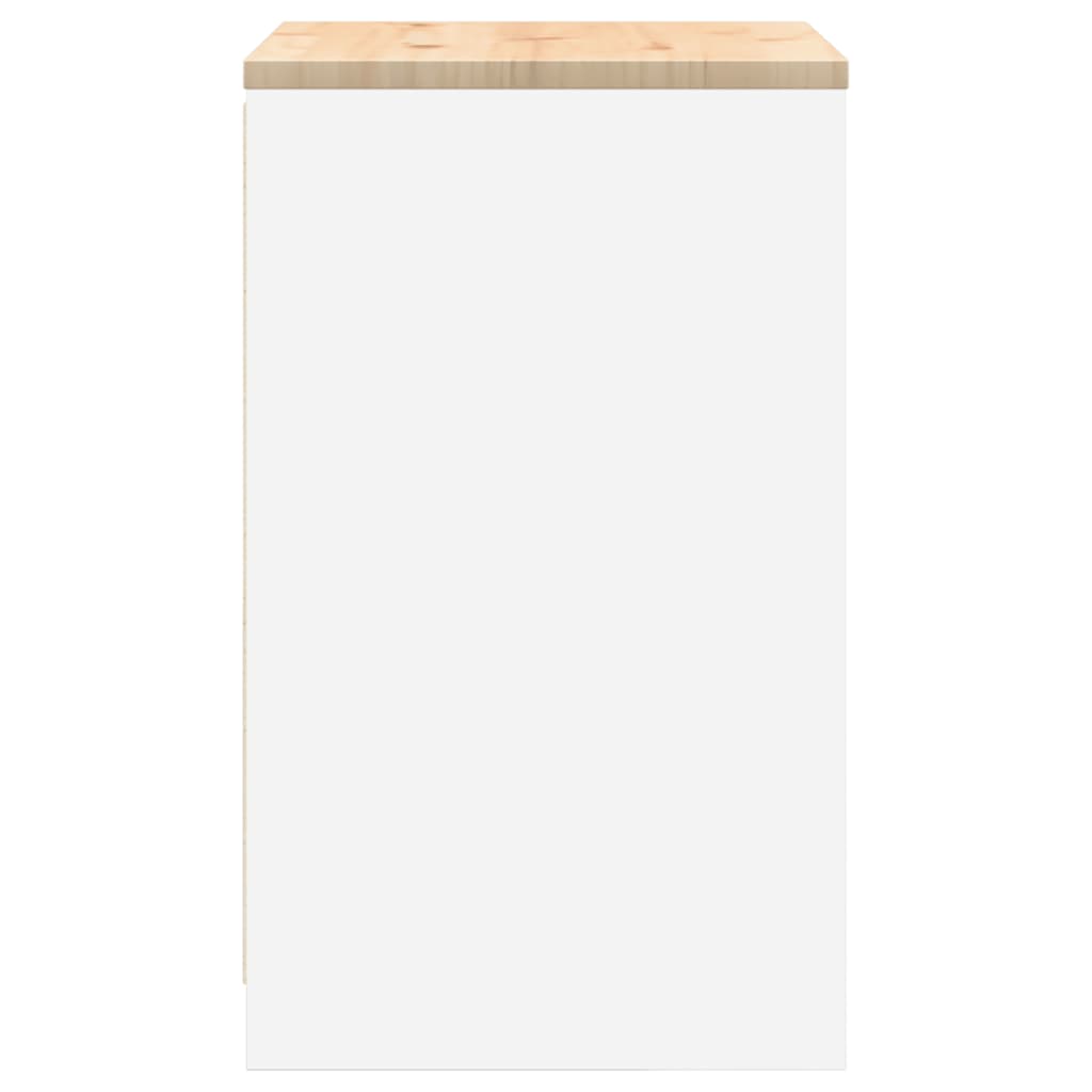 Garažni ormar za odlaganje bijeli 60x51x85 cm masivne borovine