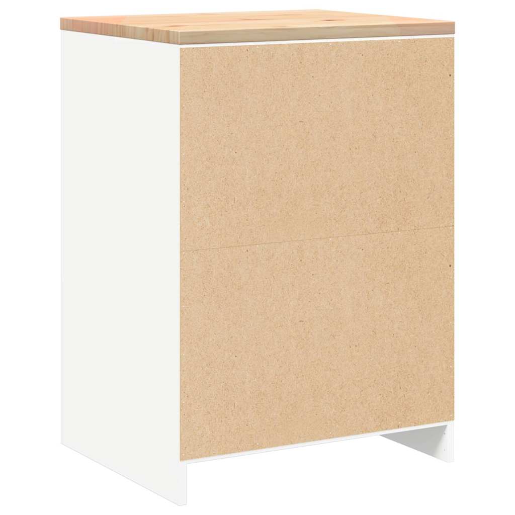 Garažni ormar za odlaganje bijeli 60x51x85 cm masivne borovine
