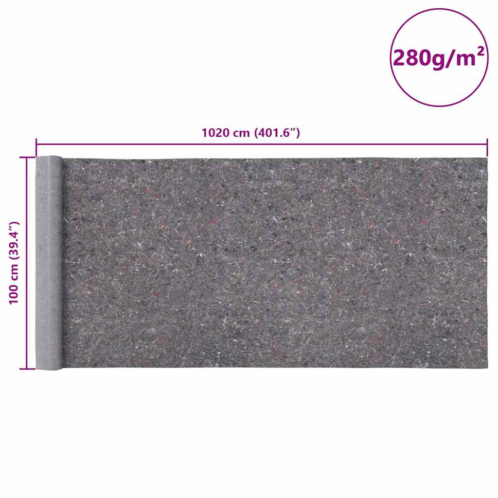 Neklizajući slikarski flis 10 m 280 g/m² sivi
