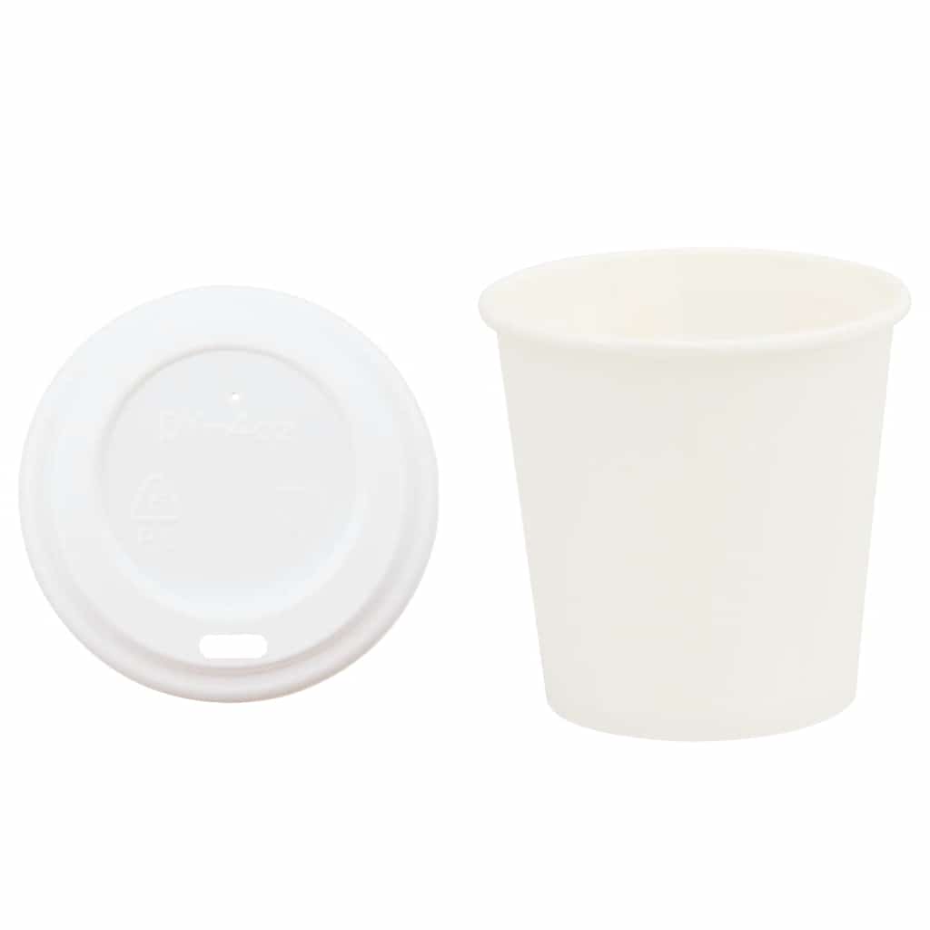 papirnate šalice za kavu s poklopcem 1000 kom 4 oz 100 ml
