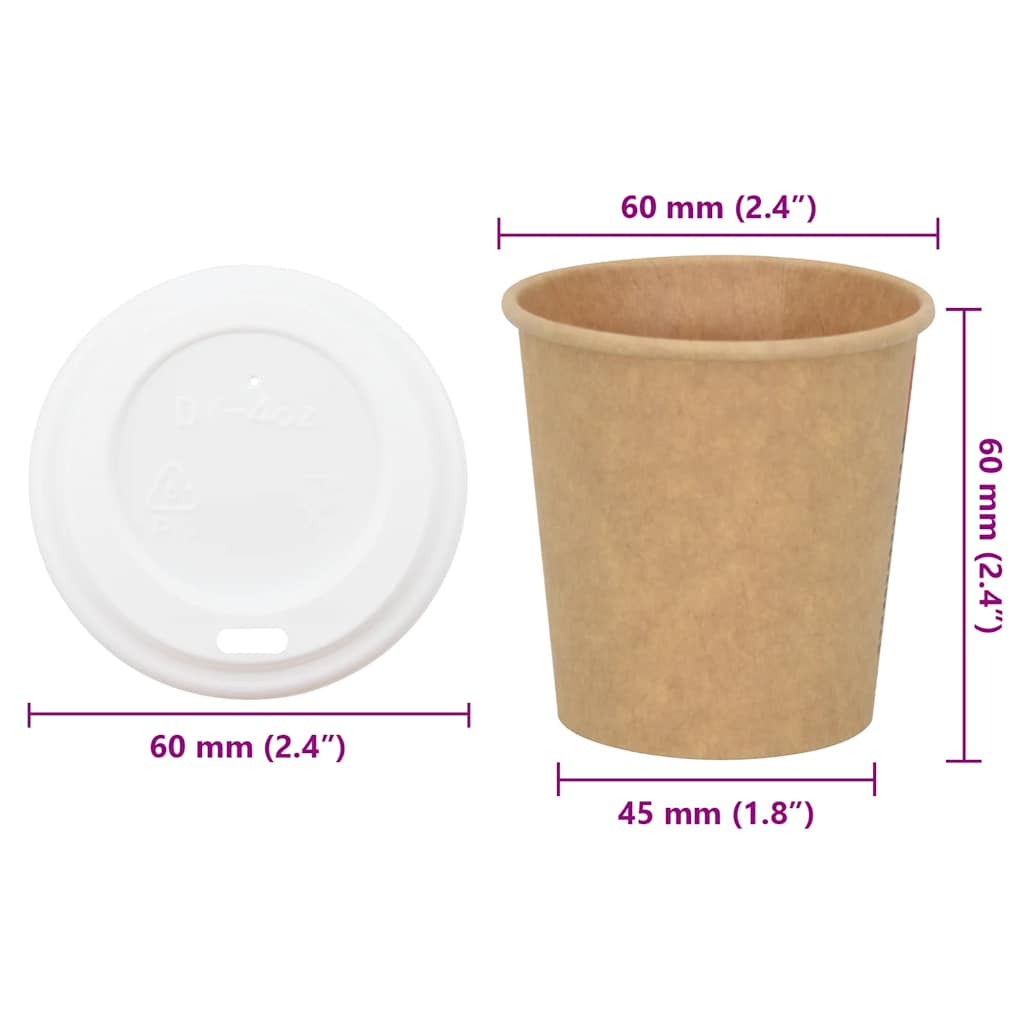 papirnate šalice za kavu s poklopcem 1000 kom 4 oz 100 ml
