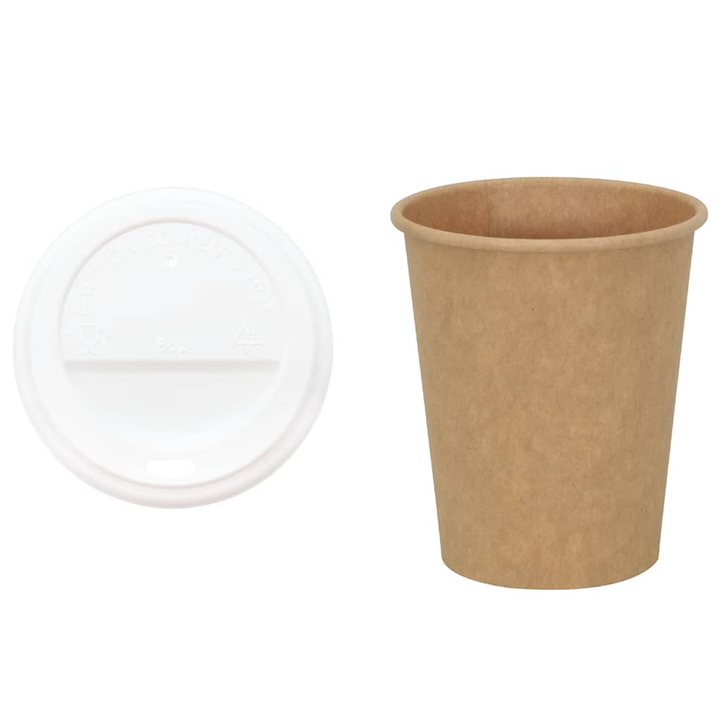 papirnate šalice za kavu s poklopcima 1000 kom 8 oz 200 ml