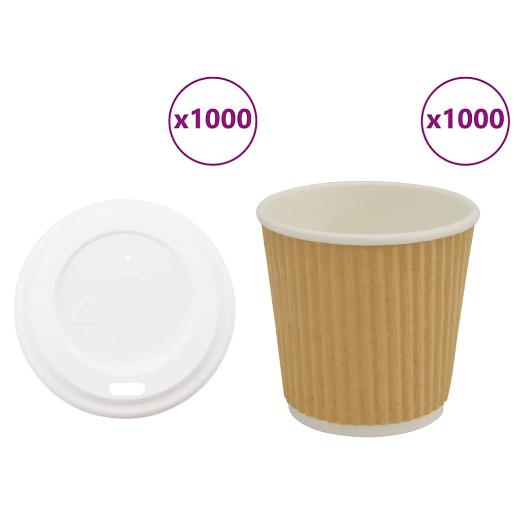 papirnate šalice za kavu s poklopcem 1000 kom 4 oz 100 ml