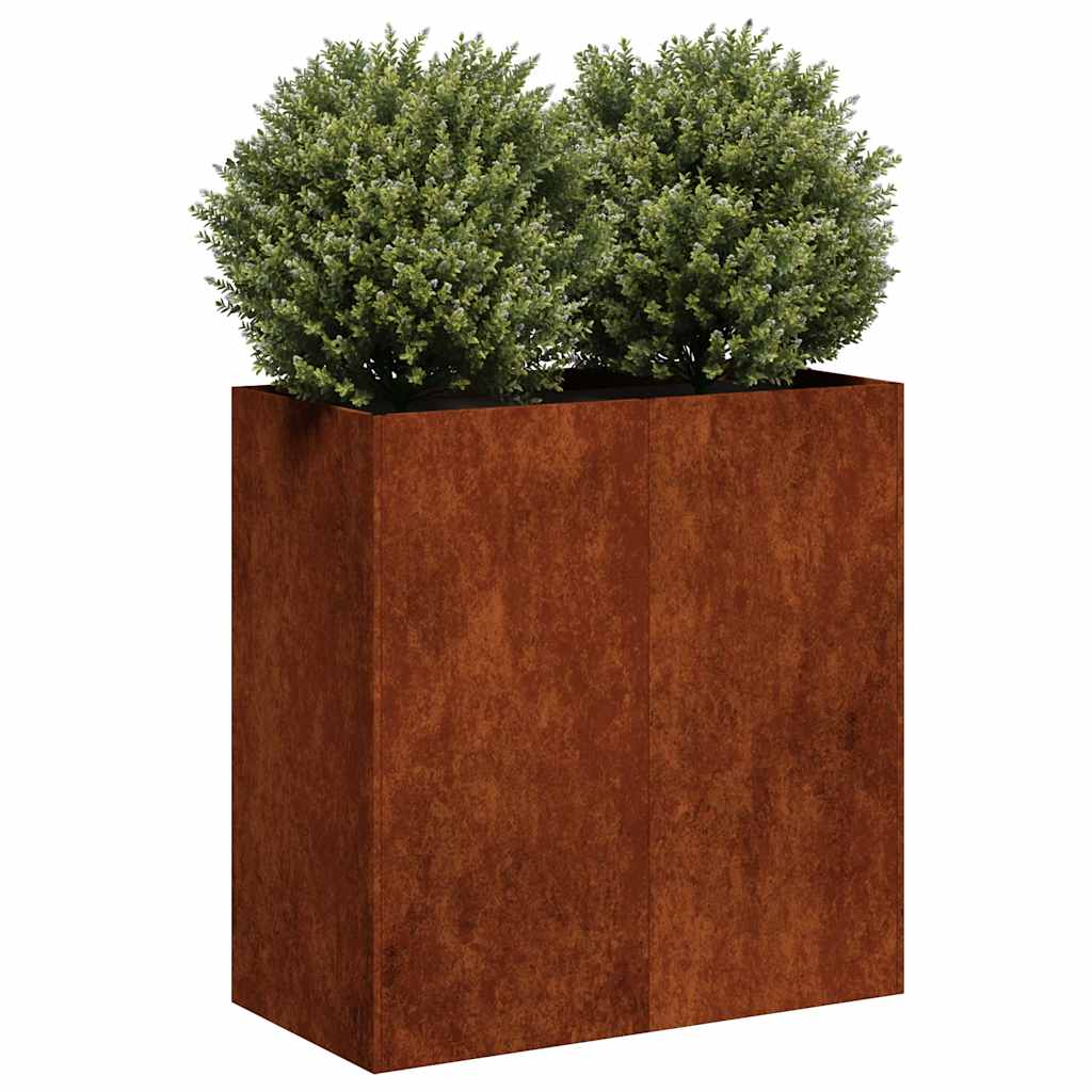 Sadilica boja hrđe 80x40x80 cm od pohabanog čelika