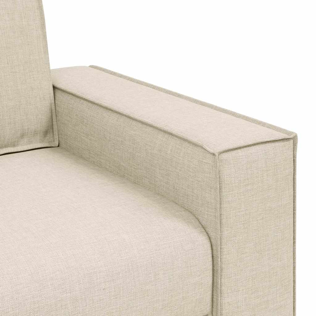Set sofe 3 pcs Bež 220 x 80 x 84 cm Platnasta tkanina
