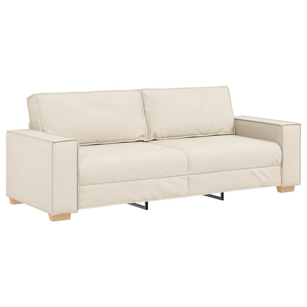 Set sofe 3 pcs Bež 220 x 80 x 84 cm Platnasta tkanina