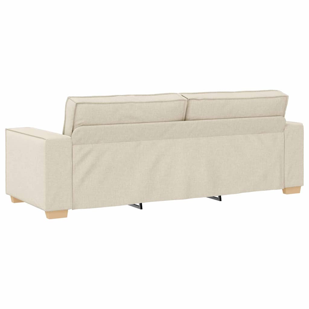 Set sofe 3 pcs Bež 220 x 80 x 84 cm Platnasta tkanina