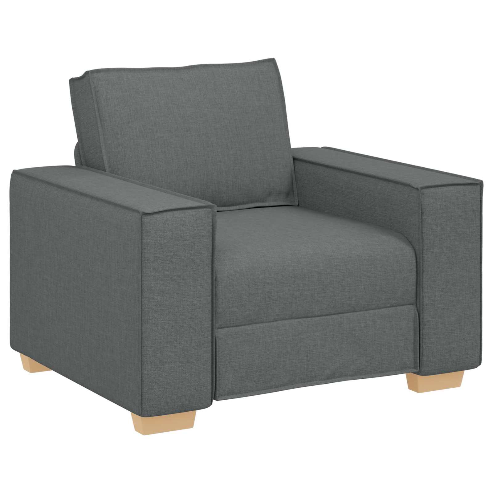 Sofa 3 pcs Tamno siva 220 x 80 x 84 cm Platnasta tkanina