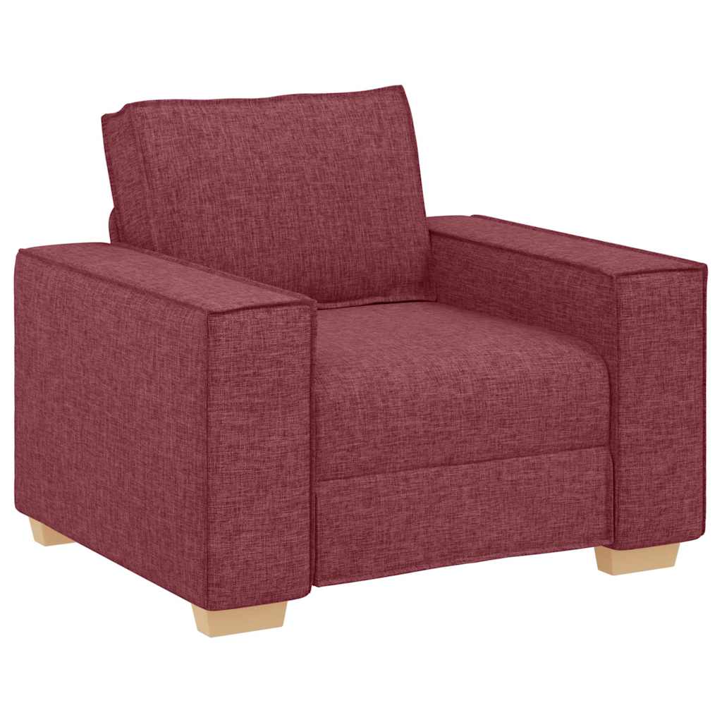 Sofa 3 pcs Vinska crvena 220 x 80 x 84 cm Platnasta tkanina
