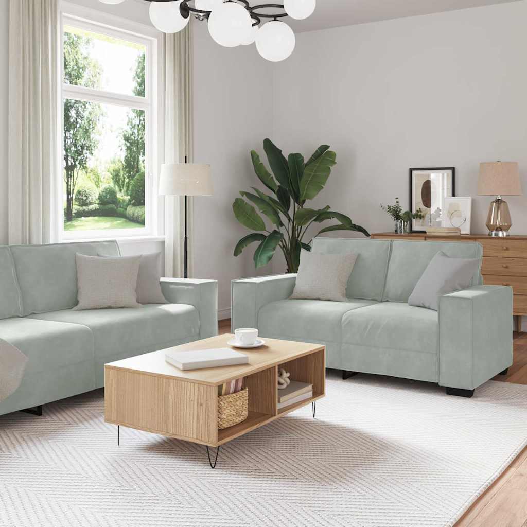 Sofa 3 kom. Svijetlo siva Platnasta tkanina