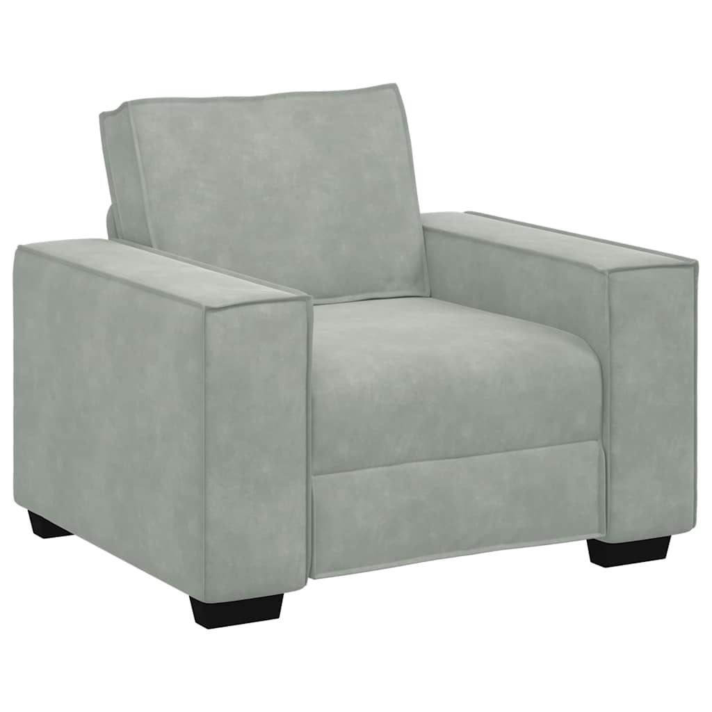 Sofa 3 kom. Svijetlo siva Platnasta tkanina