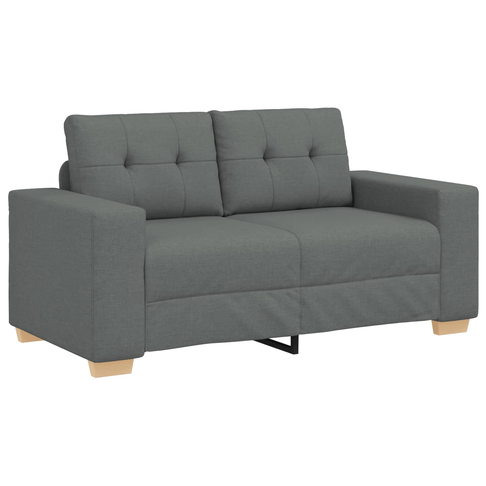 Sofa 3 pcs Tamno siva 221 x 80 x 80 cm Platnasta tkanina