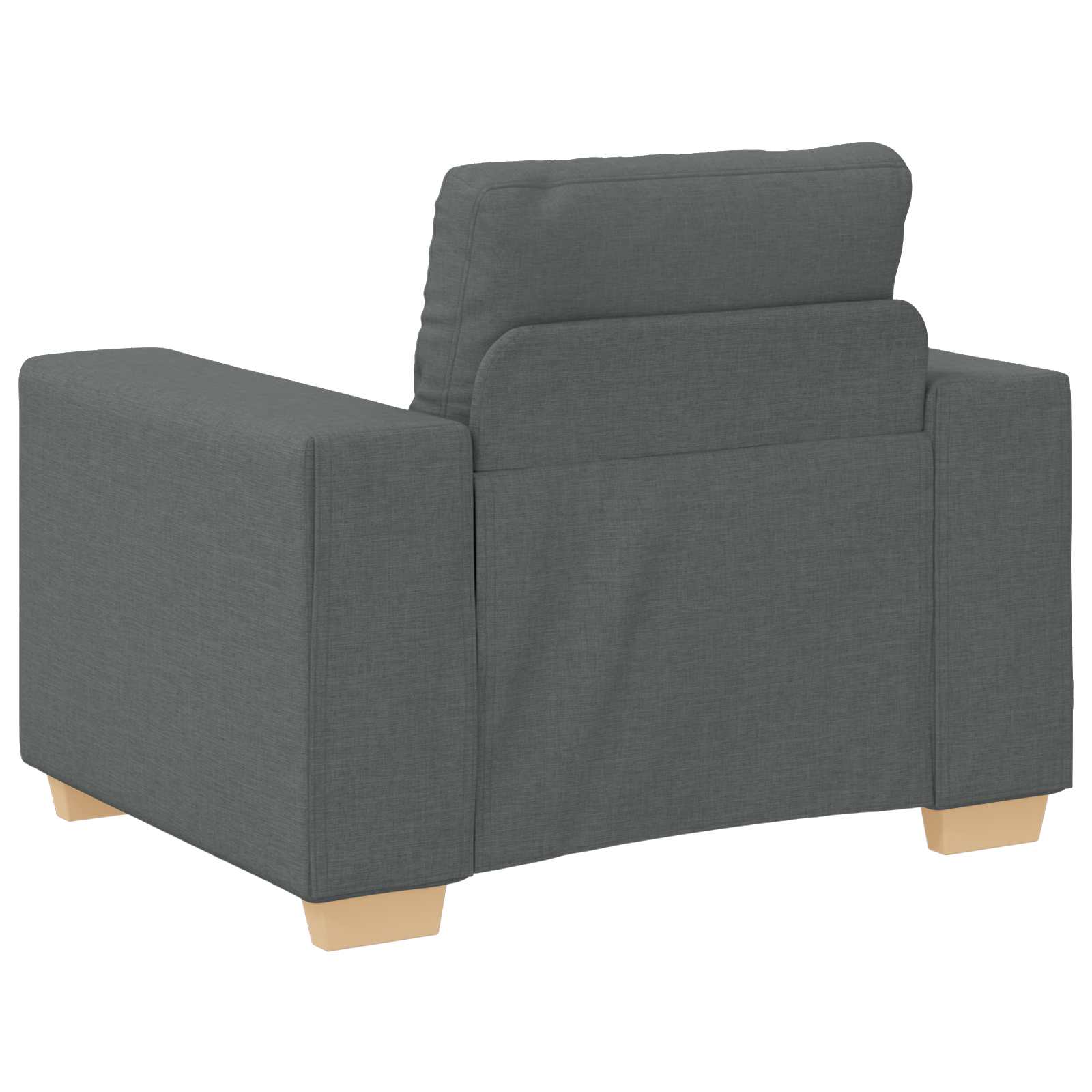 Sofa 3 pcs Tamno siva 221 x 80 x 80 cm Platnasta tkanina